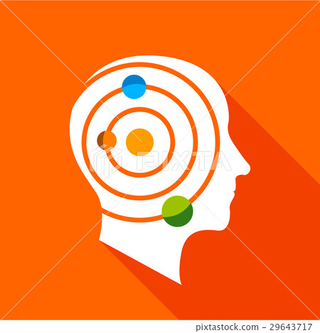 Science brain icon, flat style 29643717