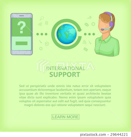 Call center concept cellphone girl, cartoon style 29644221