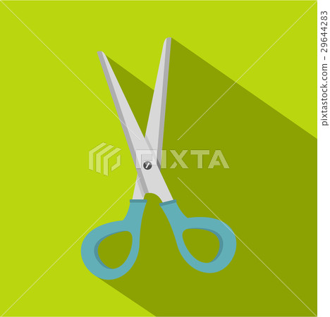 Scissors with blue plastic handles icon flat style Scissors with blue plastic handles icon flat style 29644283