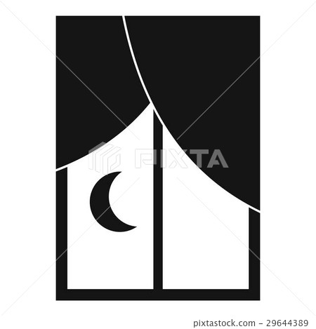 Nightly window icon, simple style Nightly window icon, simple style 29644389