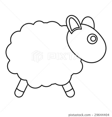 Sheep toy icon, outline style 29644404