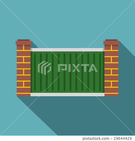 Home fence icon, flat style Home fence icon, flat style 29644429