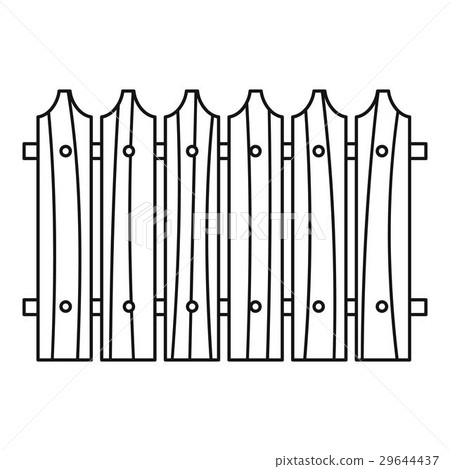 Wooden fence icon, outline style 29644437