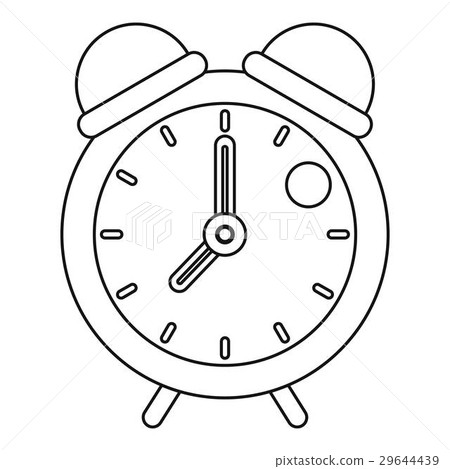 Retro alarm clock icon, outline style 29644439