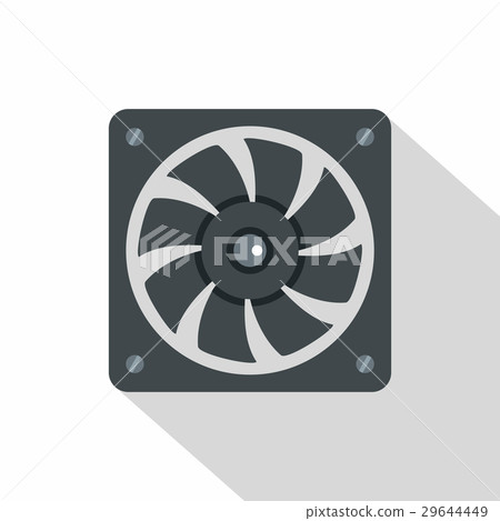 Computer power supply fan icon, flat style Computer power supply fan icon, flat style 29644449