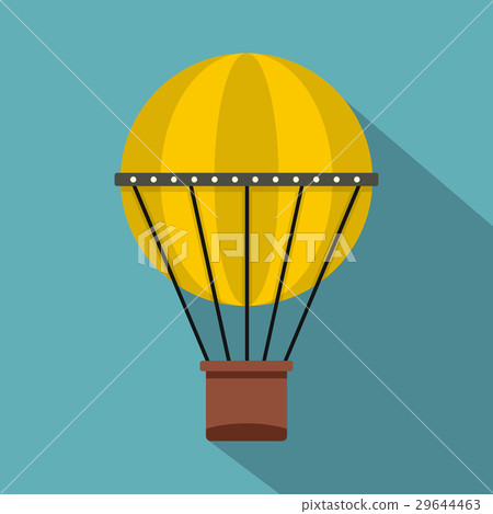 Air balloon journey icon, flat style Air balloon journey icon, flat style 29644463