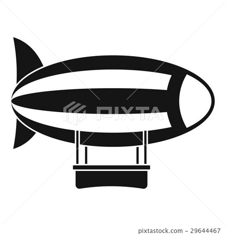 Striped dirigible icon, simple style Striped dirigible icon, simple style 29644467