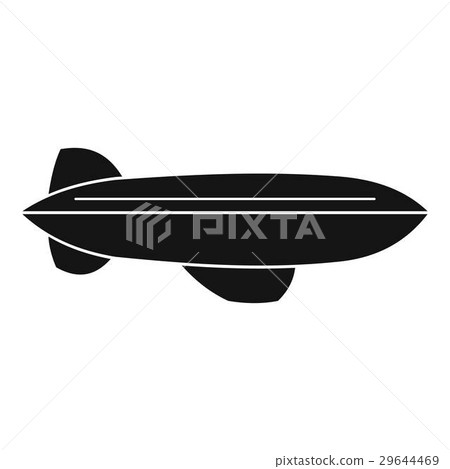 Blimp aircraft flying icon, simple style Blimp aircraft flying icon, simple style 29644469