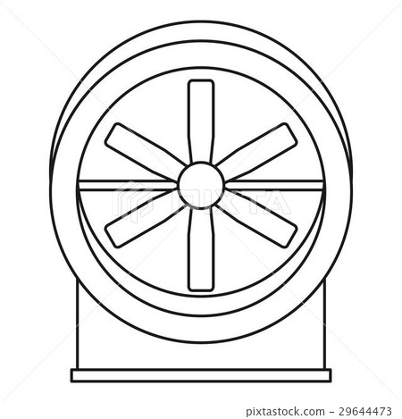 Fan with twist mechanism icon, outline style Fan with twist mechanism icon, outline style 29644473