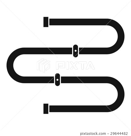 Heated towel rail icon, simple style Heated towel rail icon, simple style 29644482