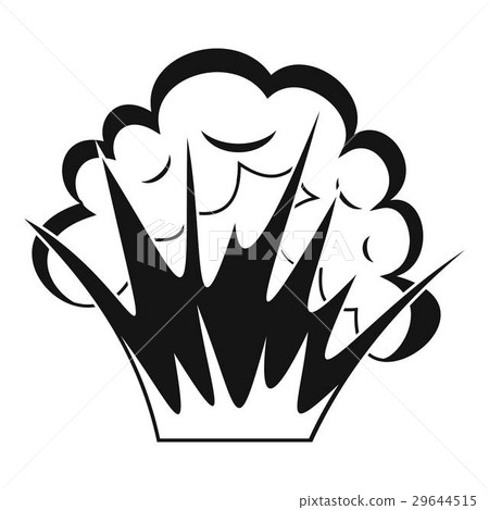 Flame and smoke icon, simple style 29644515