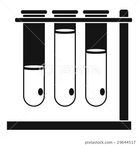 Three beakers icon, simple style 29644517