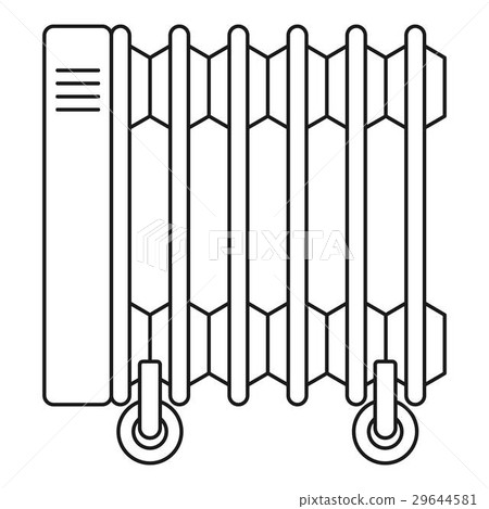 Electric oil heater icon, outline style Electric oil heater icon, outline style 29644581