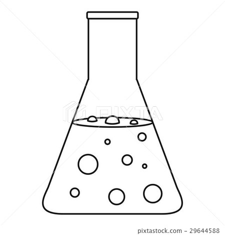 Chemical flask icon, outline style Chemical flask icon, outline style 29644588