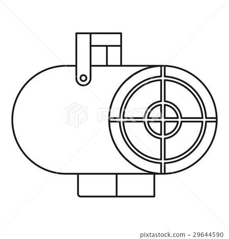 Heat gun icon, outline style Heat gun icon, outline style 29644590
