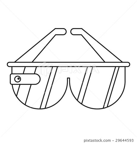 Game headset icon, outline style 29644593