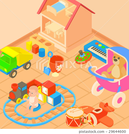 Toys room concept, cartoon style Toys room concept, cartoon style 29644600