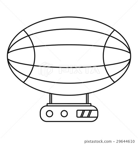 Aerostat airship icon, outline style Aerostat airship icon, outline style 29644610