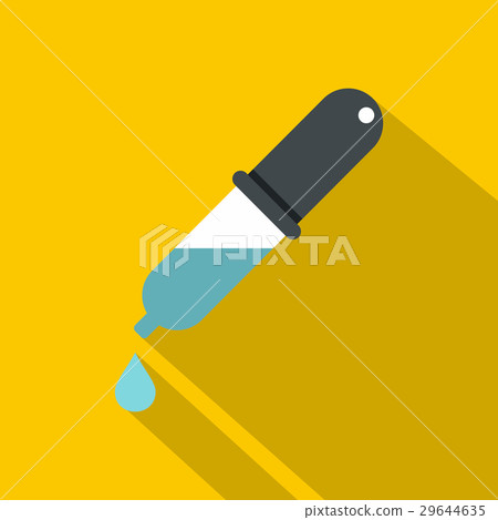 Dropper with droplet icon, flat style Dropper with droplet icon, flat style 29644635
