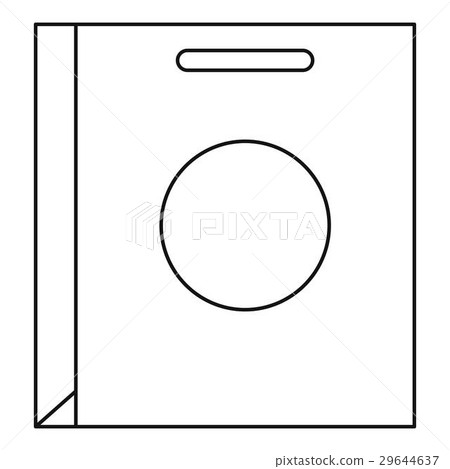 Paper bag icon, outline style Paper bag icon, outline style 29644637