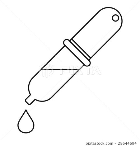 Pipette icon, outline style Pipette icon, outline style 29644694