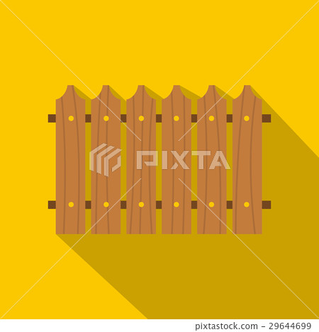 Wooden fence icon, flat style 29644699