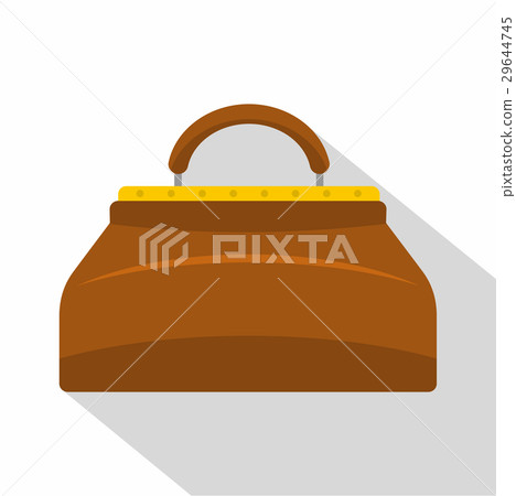 Carpetbag icon, flat style 29644745