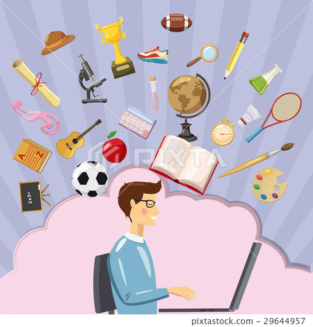 Education concept student, cartoon style Education concept student, cartoon style 29644957