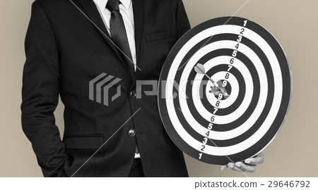 Man Suit Darts Bullseye Concept Man Suit Darts Bullseye Concept 29646792