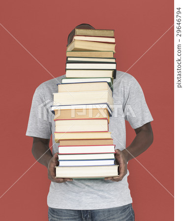 African Man Carrying Textbook School Education African Man Carrying Textbook School Education 29646794