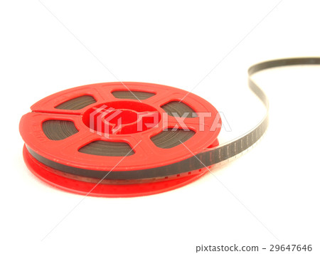 8 mm movie film reel / isolated white 8 mm movie film reel / isolated white 29647646