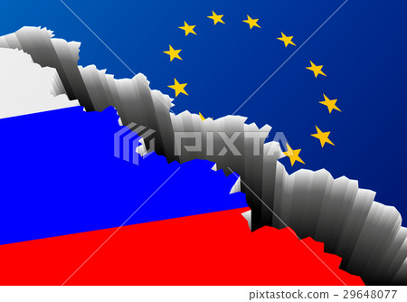 Flag Russia Europe Deep Crack 29648077