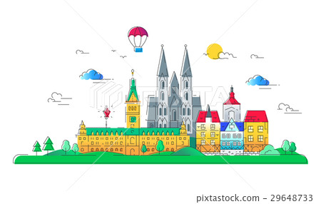 European countries - vector line travel 29648733