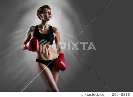 Attractive fierce young woman looking away 29648818