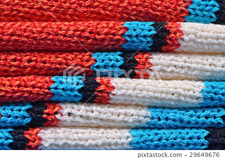 Stack of  knitted closeup 29649676