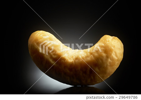 Cashew on black background. Close-up or macro 29649786