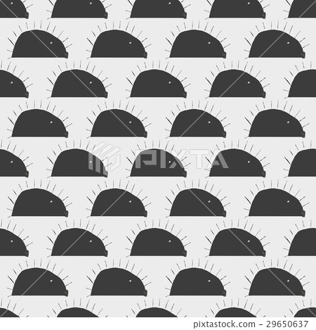 Hedgehog stylized line fun seamless pattern for 29650637