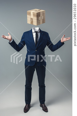 Businessman with Game Cube box instead of head Businessman with Game Cube box instead of head 29651010