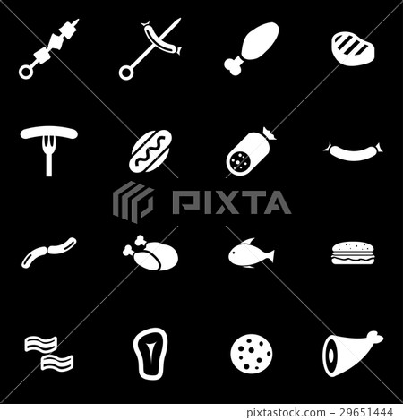 Vector white meat icon set 29651444