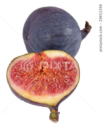 Fresh figs halved on a white Fresh figs halved on a white 29652399