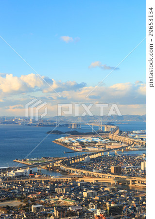 Seto Ohashi Bridge - Aoyama mountaintop view from the observation deck - Seto Ohashi Bridge - Aoyama mountaintop view from the observation deck - 29653134