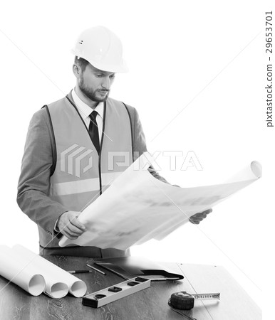Professional male construction businessman with 29653701