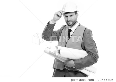 Professional male construction businessman with 29653706