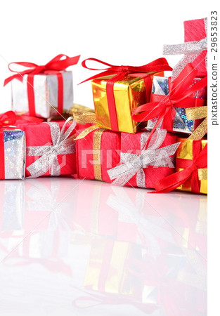 Colorful gifts close-up on a white Colorful gifts close-up on a white 29653823