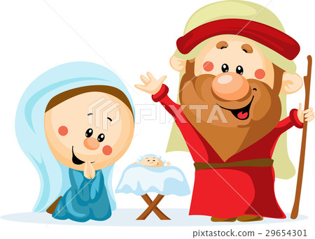 Funny Christmas nativity scene - holy family  29654301