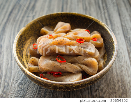Simmered dish with konnyaku Pyrannychu boiled reed Konjac Japanese dish Simmered dish with konnyaku Pyrannychu boiled reed Konjac Japanese dish 29654502