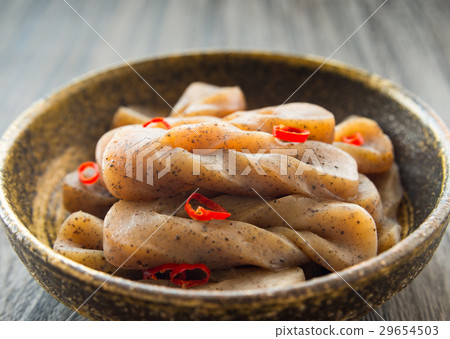 Simmered dish with konnyaku Pyrannychu boiled reed Konjac Japanese dish 29654503