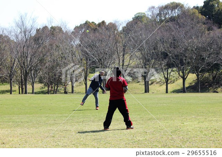 父母和孩子在公園玩耍 父母和孩子在公園玩耍 29655516