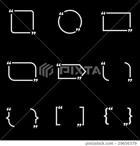 Vector white quote form icon set Vector white quote form icon set 29656379