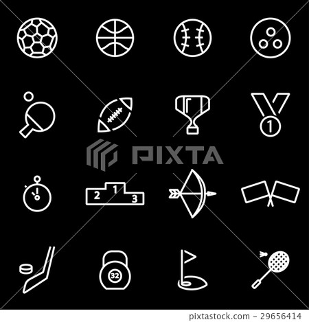 Vector line sport icon set - Stock Illustration [29656414] - PIXTA